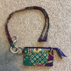 Purple Vera Bradley wallet/lanyard
